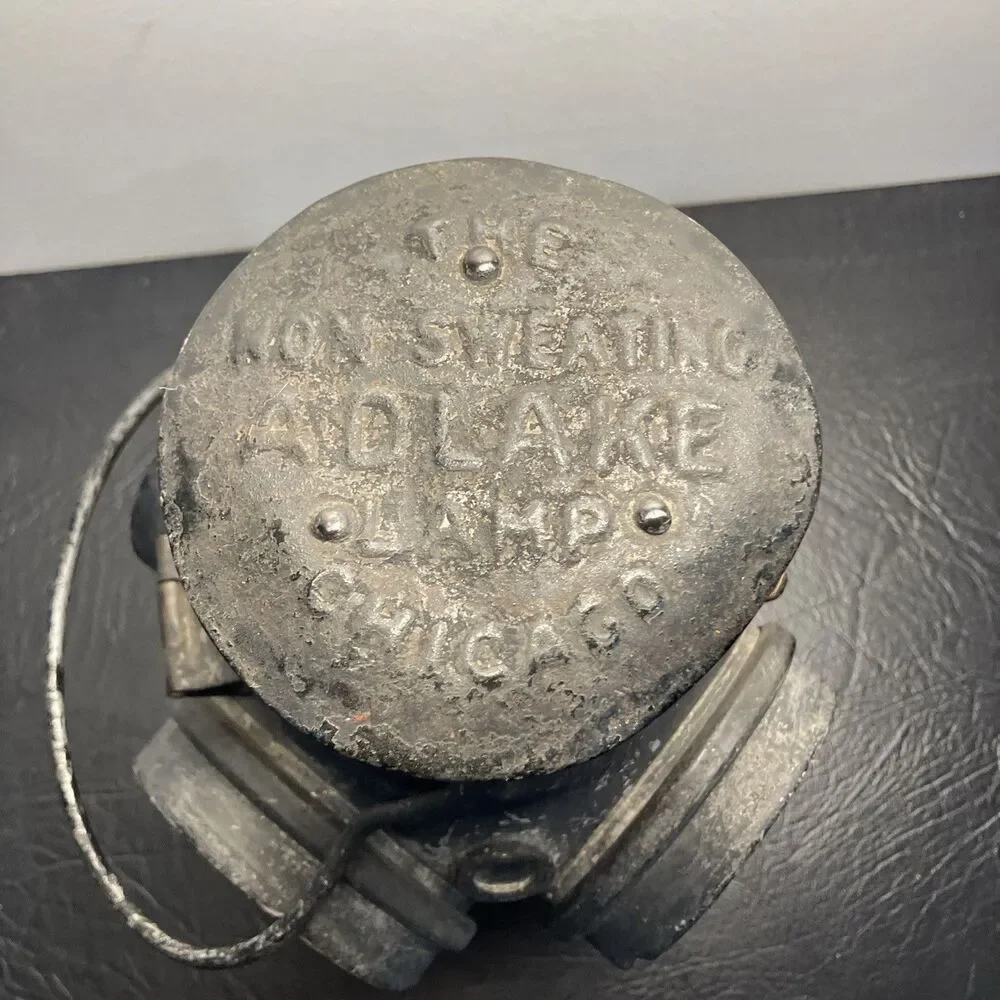 Vintage CHICAGO Adlake - Non-Sweating Railroad Switch Lamp Train Red Blue 4 Lens